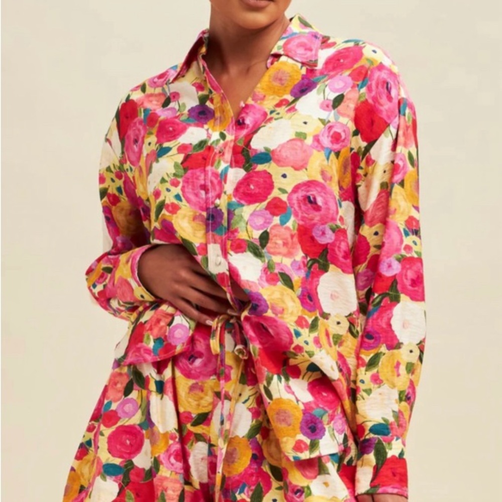 Floral party shorts set